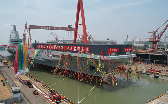 中国第三艘航空母舰被命名为“福建”舰
